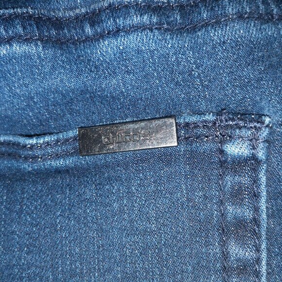 So Slimming by Chico's Ladies Dark Wash Straight Leg Blue Jeans - Picture 5 of 9